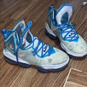 Blue and White Sneakers